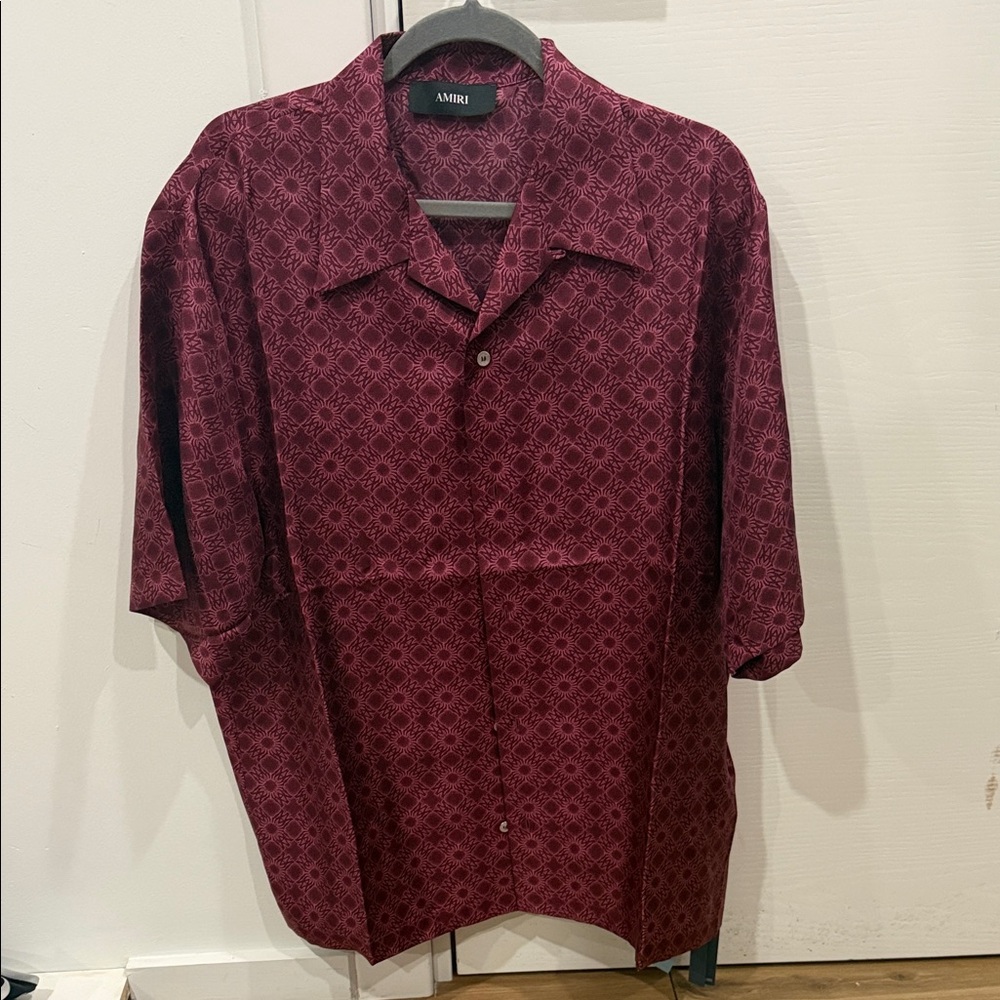 AMIRI Men's Deep Red Patterned Shirt
